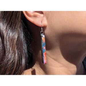 Navajo‎ Earrings Genuine Native American Handmade Women's Silver Jewelry ***